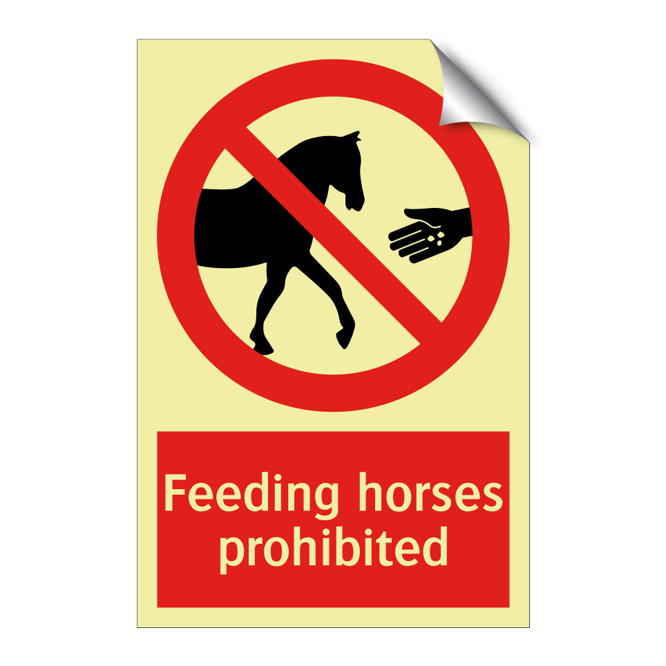 Feeding horses prohibited