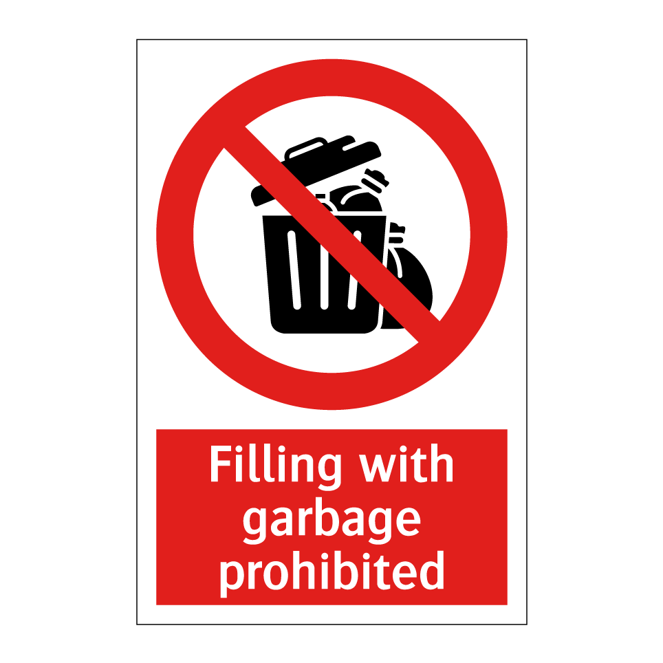 Filling with garbage prohibited