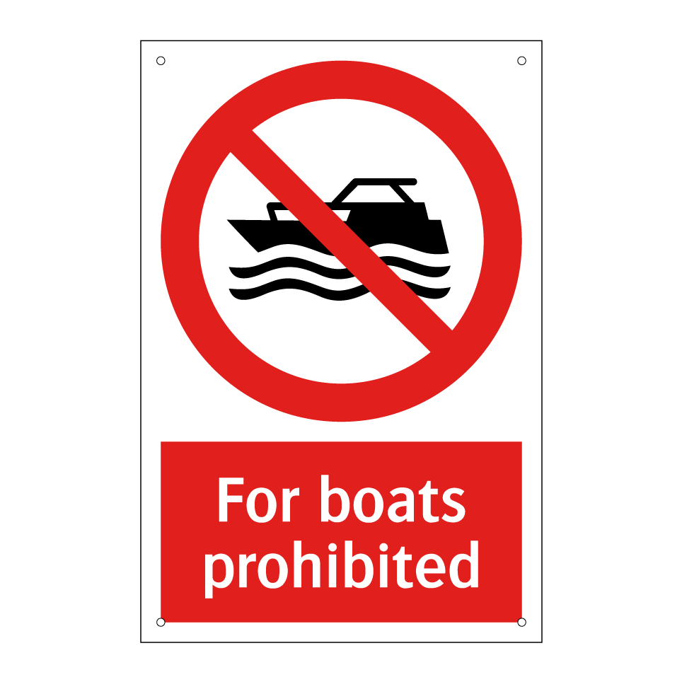For boats prohibited