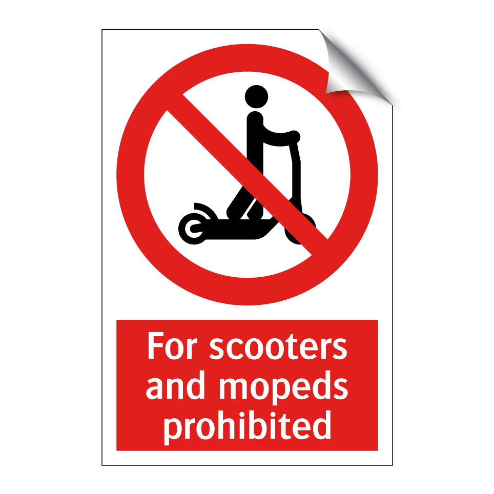 For scooters and mopeds prohibited