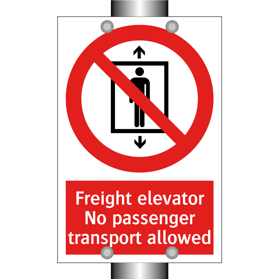 Freight elevator No passenger transport allowed