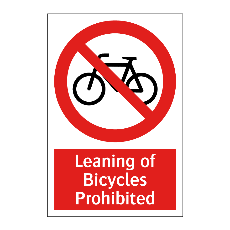 Leaning of Bicycles Prohibited