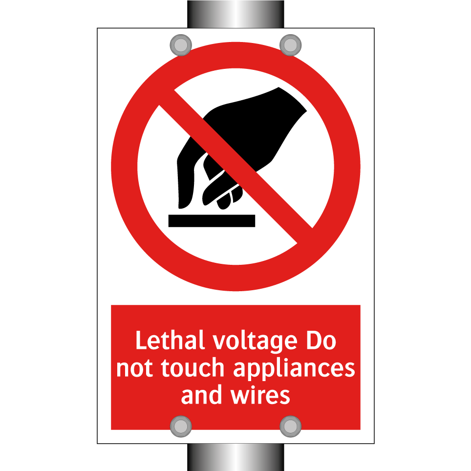 Lethal voltage Do not touch appliances and wires