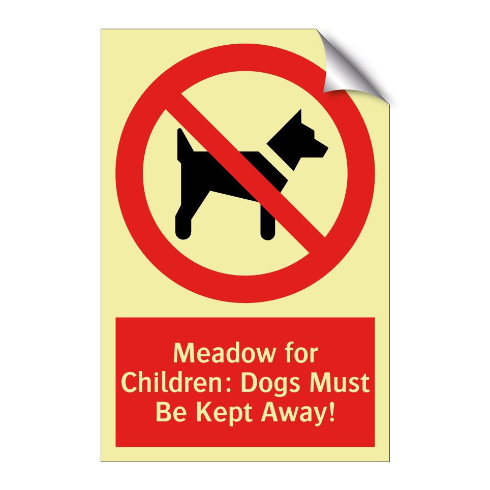 Meadow for Children: Dogs Must Be Kept Away!