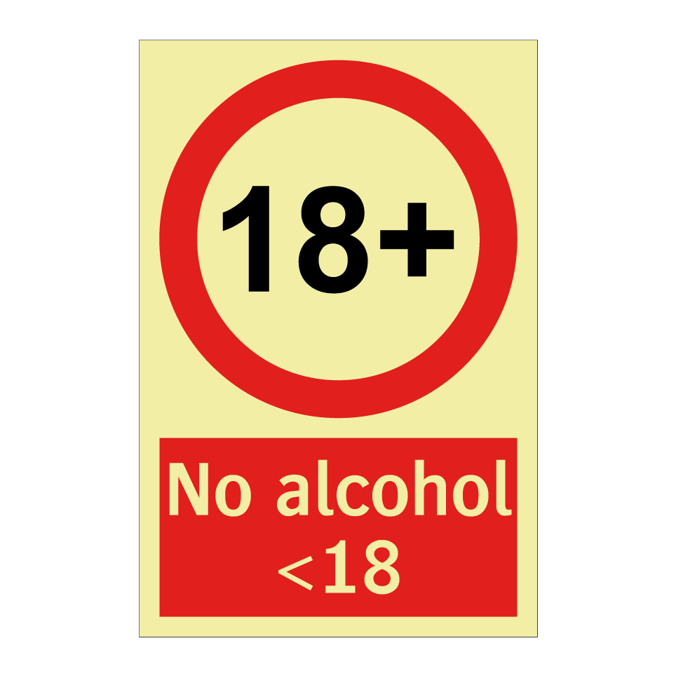No alcohol <18