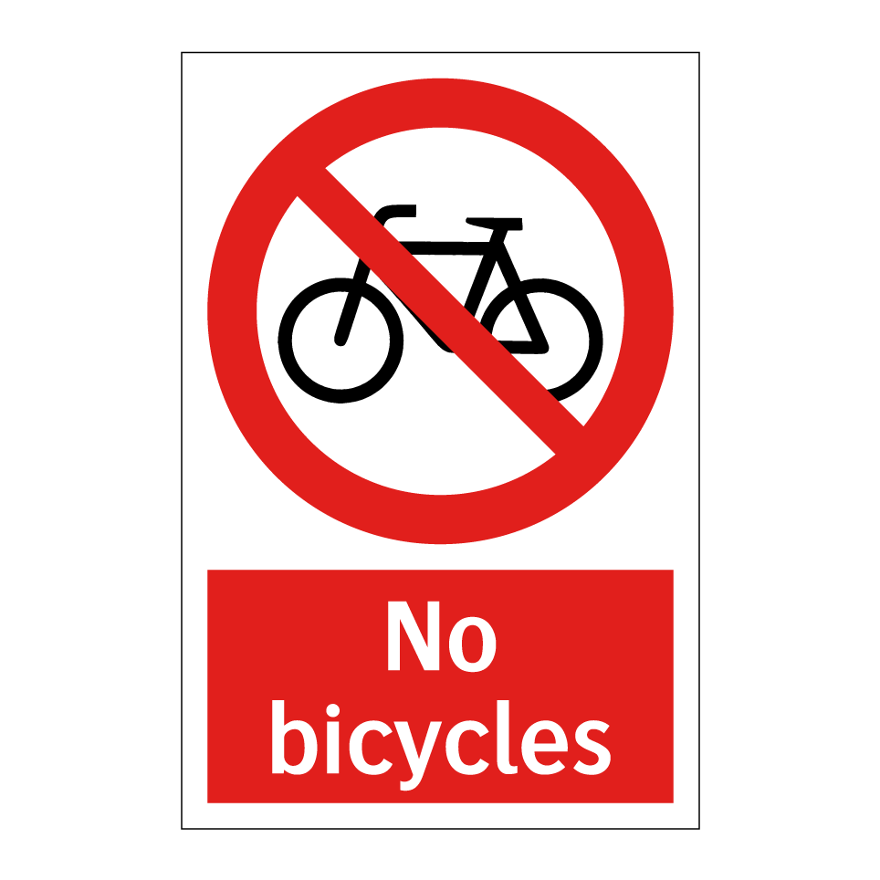 No bicycles