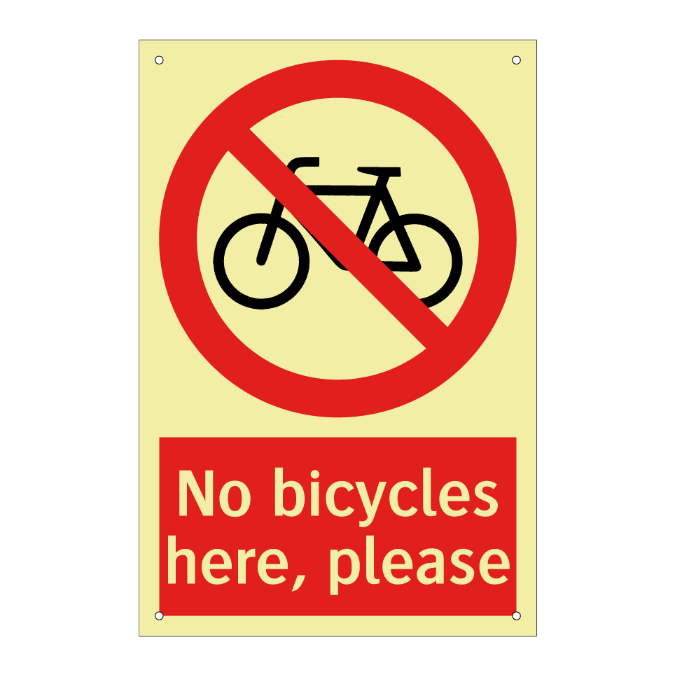 No bicycles here, please