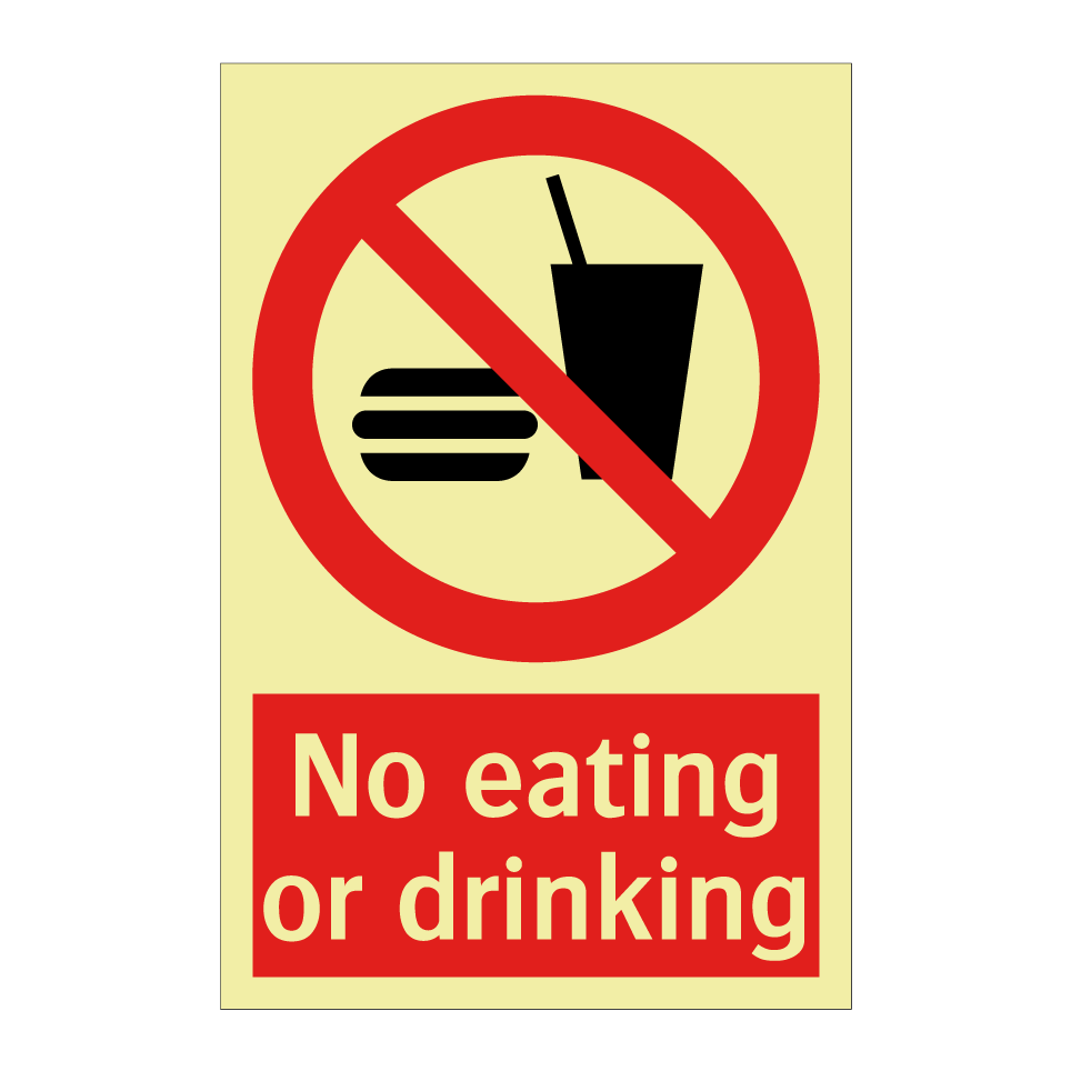 No eating or drinking