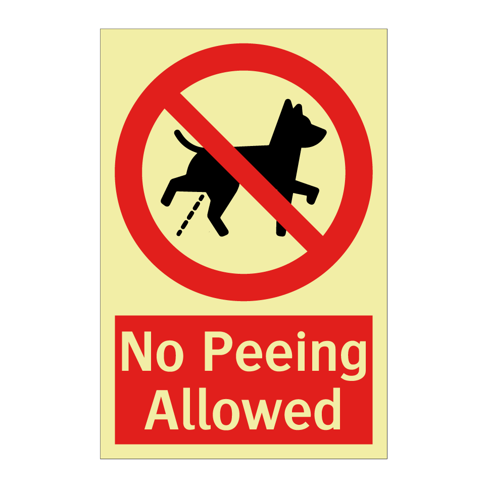 No Peeing Allowed