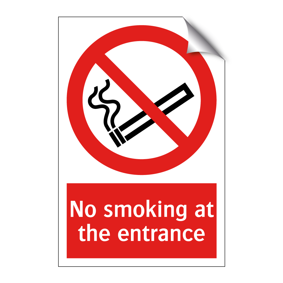 No smoking at the entrance