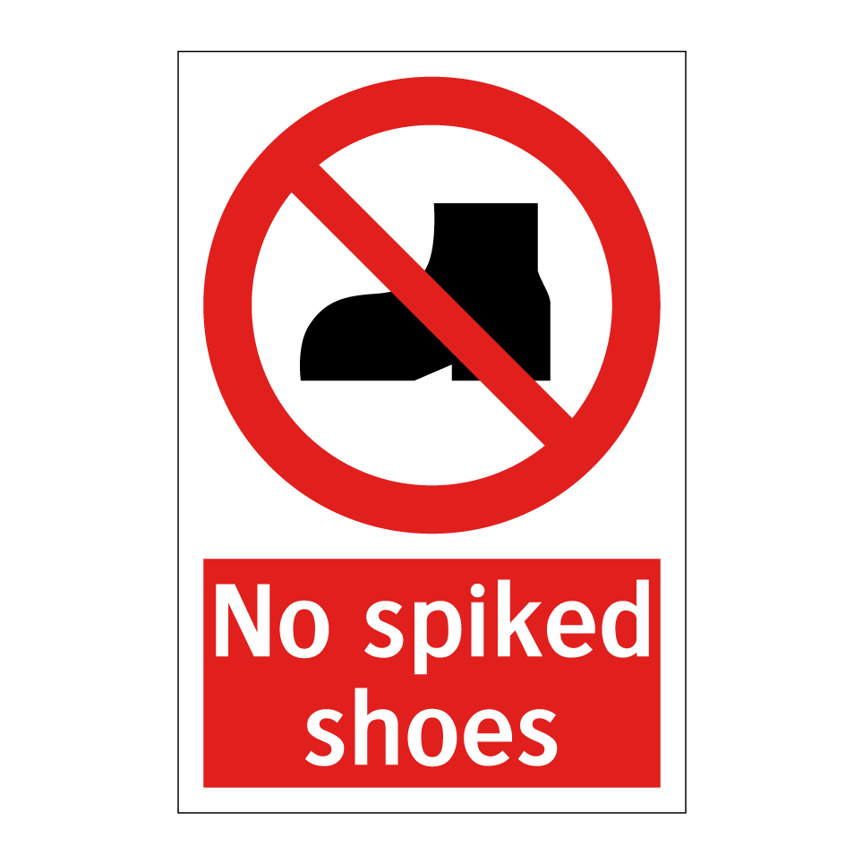 No spiked shoes
