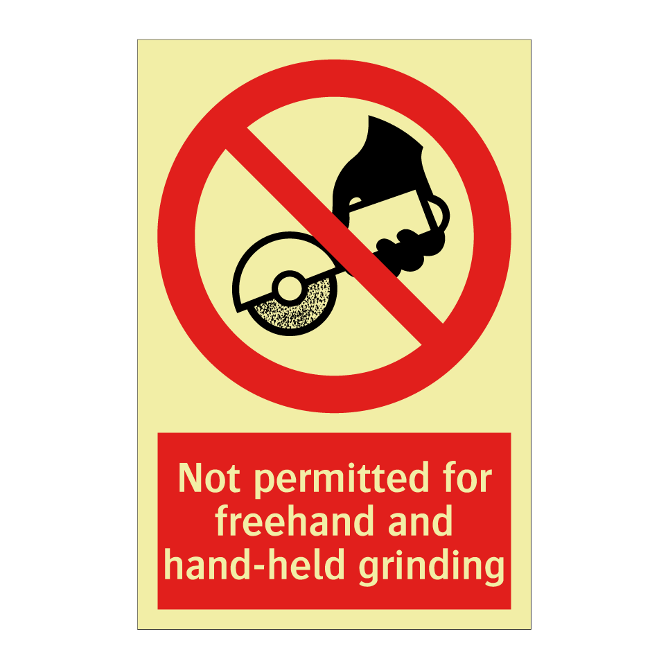 Not permitted for freehand and hand-held grinding