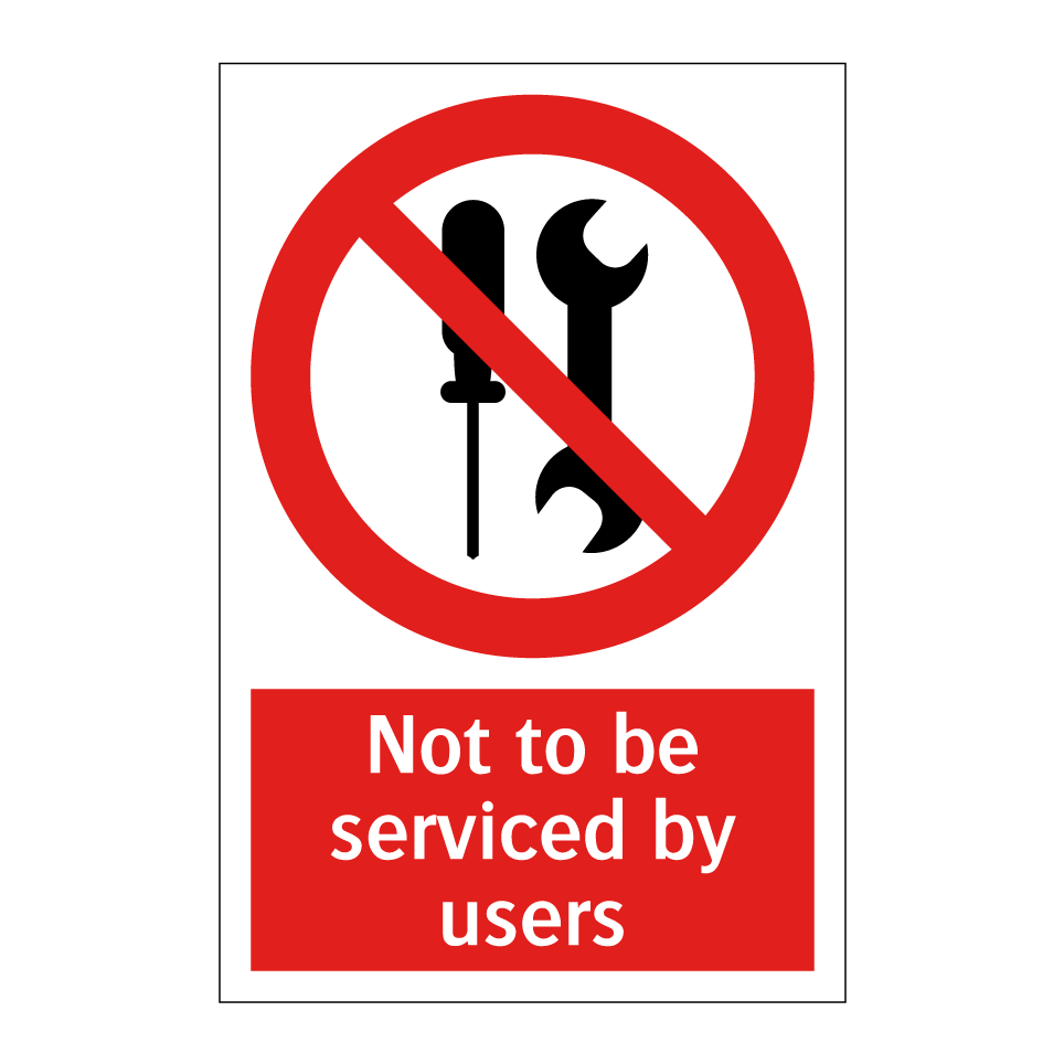 Not to be serviced by users