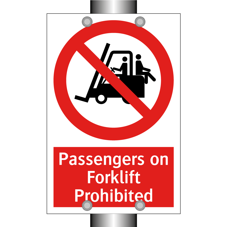 Passengers on Forklift Prohibited