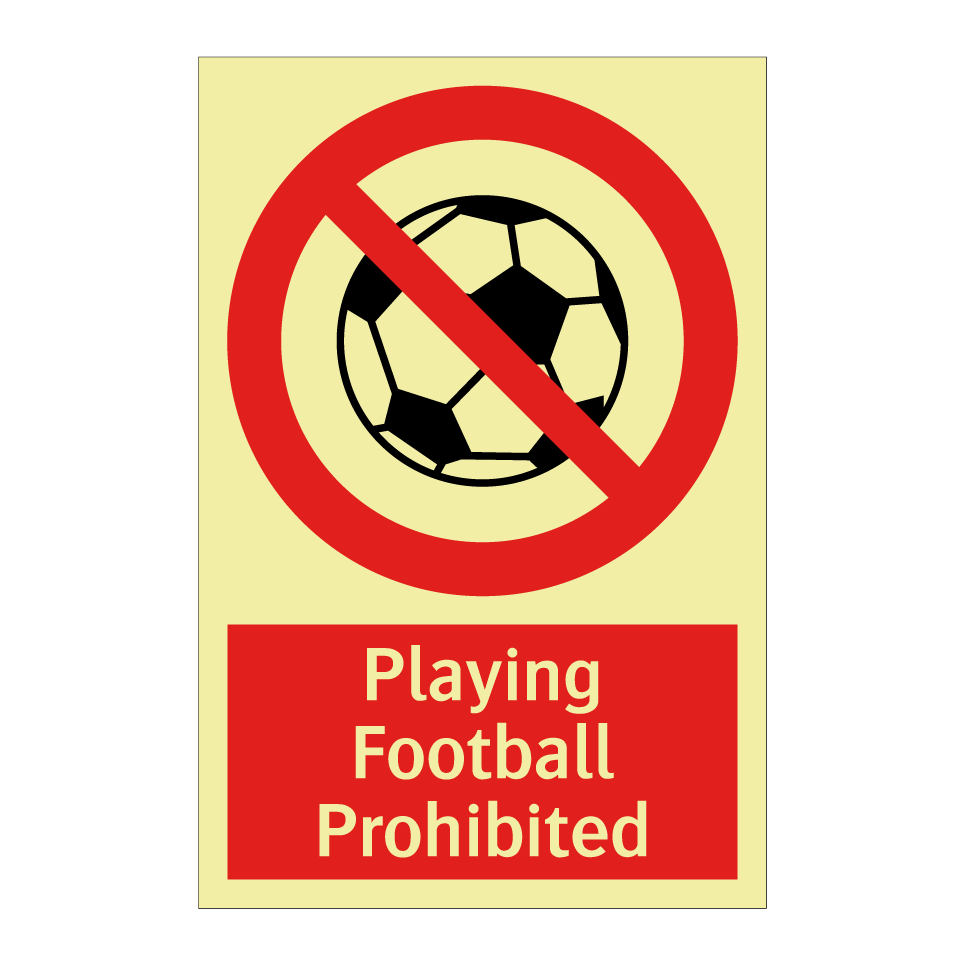 Playing Football Prohibited