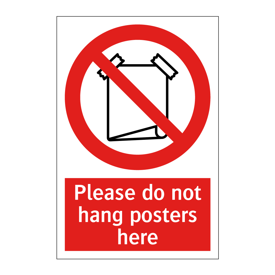 Please do not hang posters here