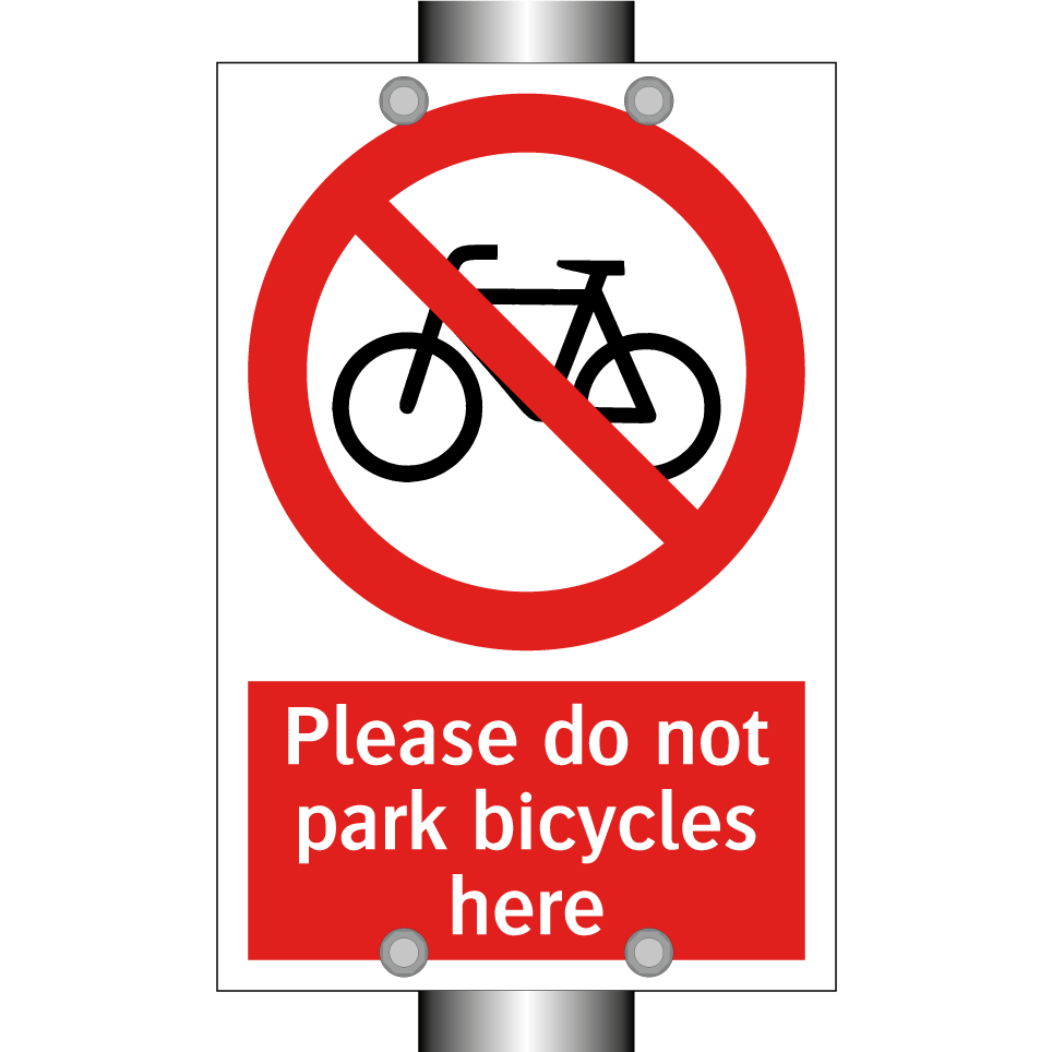 Please do not park bicycles here