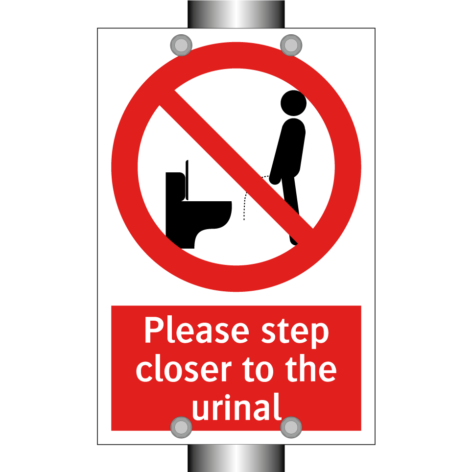 Please step closer to the urinal