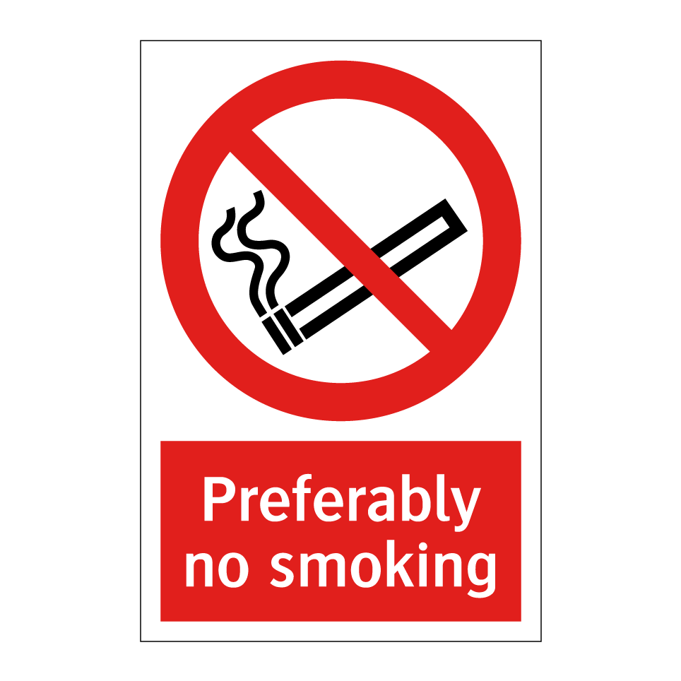 Preferably no smoking