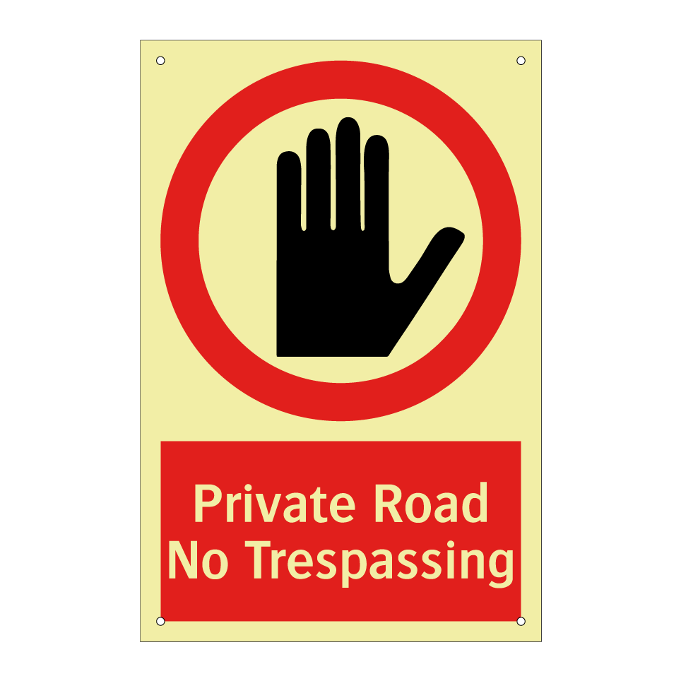 Private Road No Trespassing