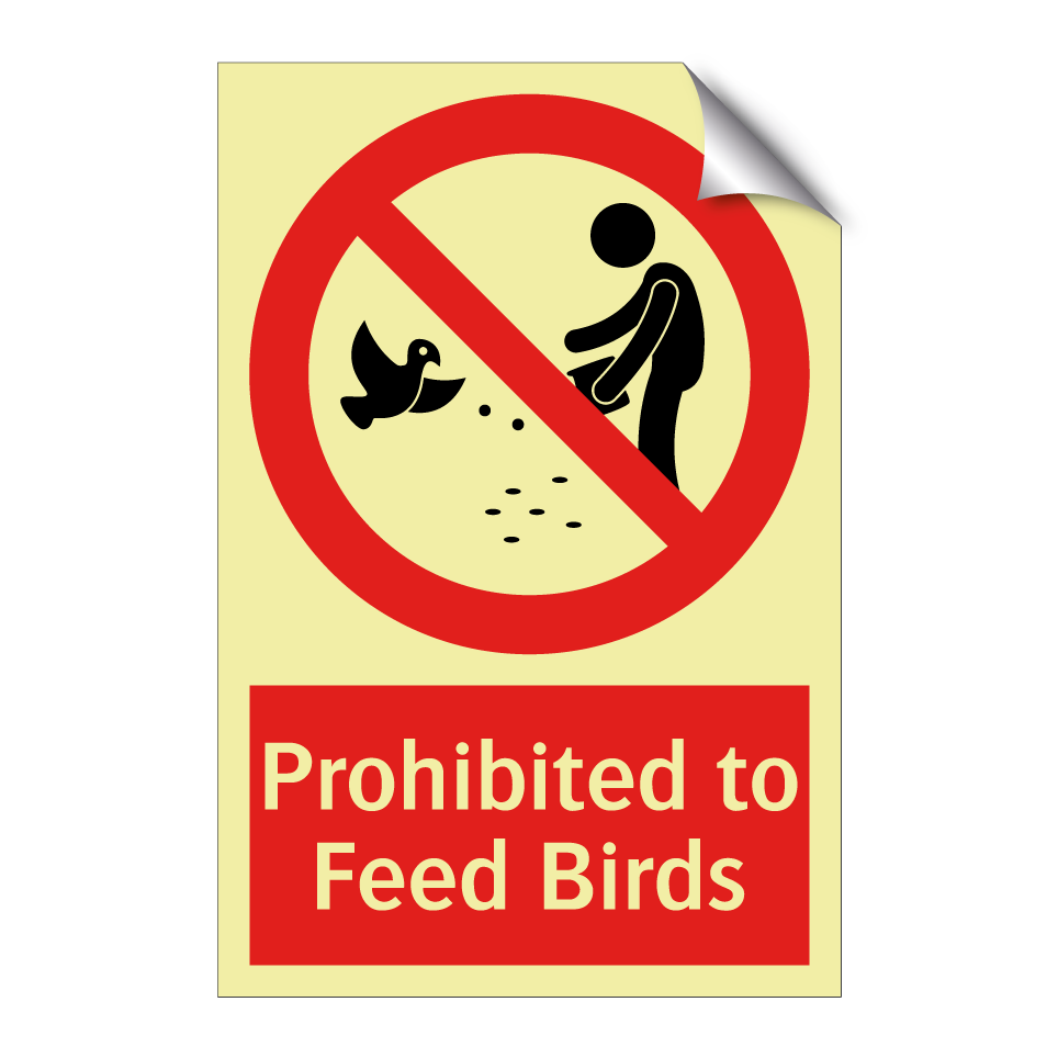Prohibited to Feed Birds