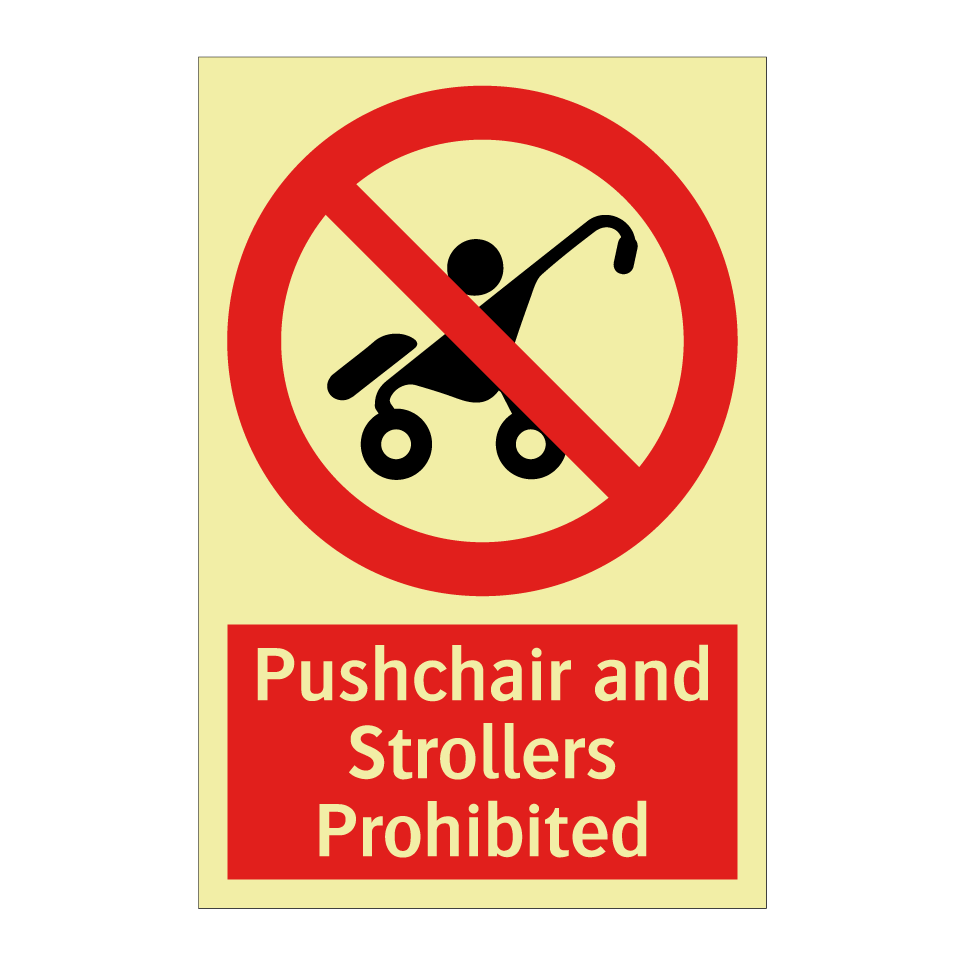 Pushchair and Strollers Prohibited