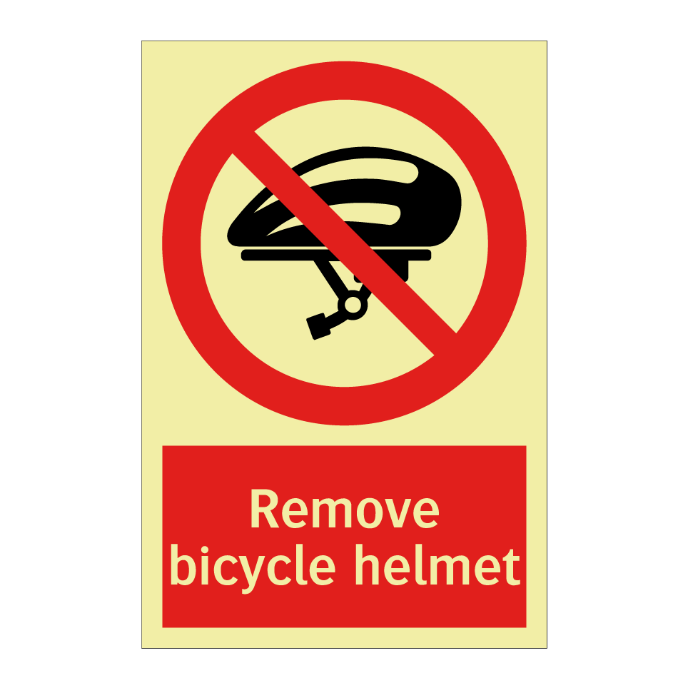 Remove bicycle helmet