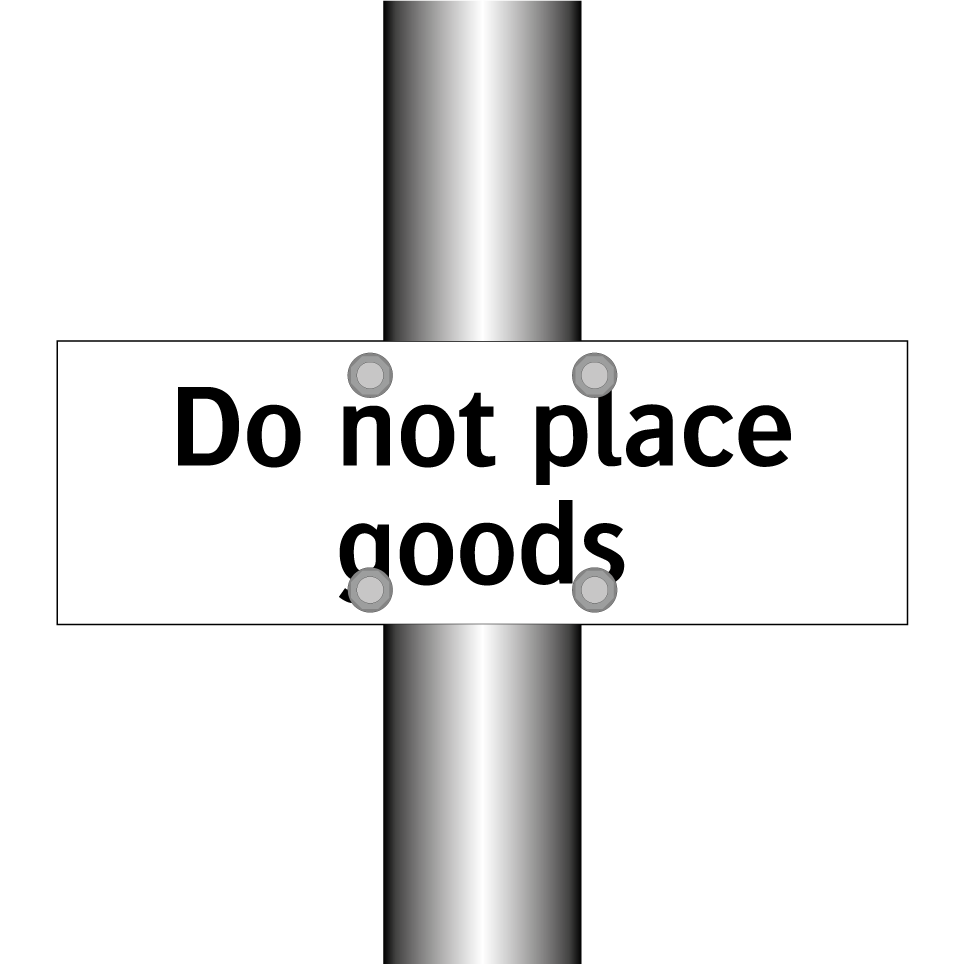 Do not place goods