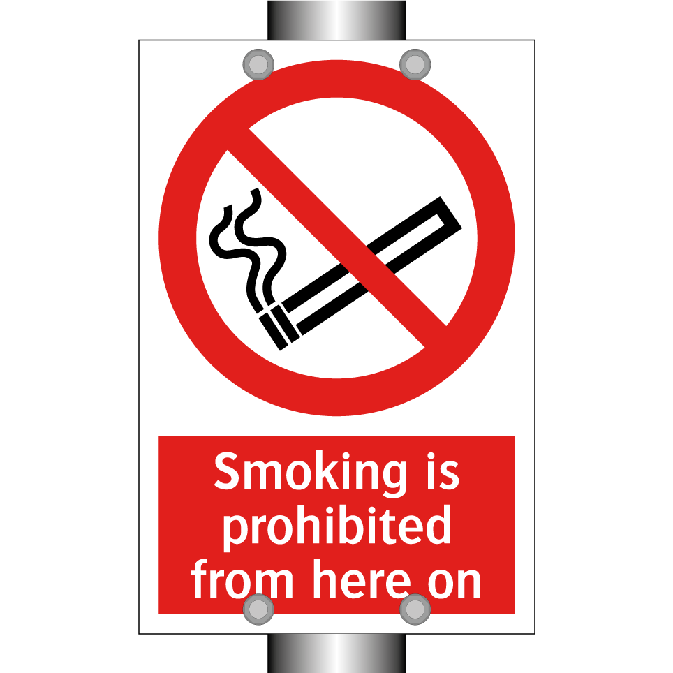 Smoking is prohibited from here on