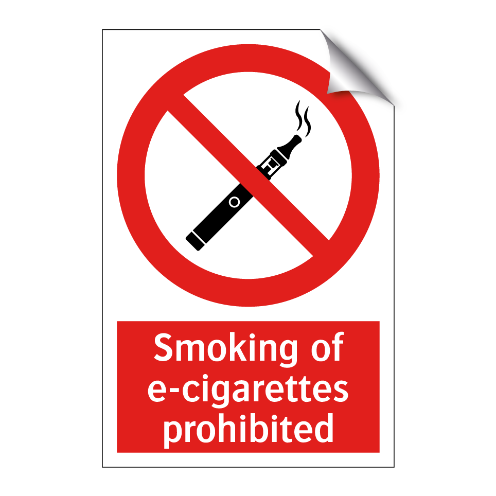 Smoking of e-cigarettes prohibited