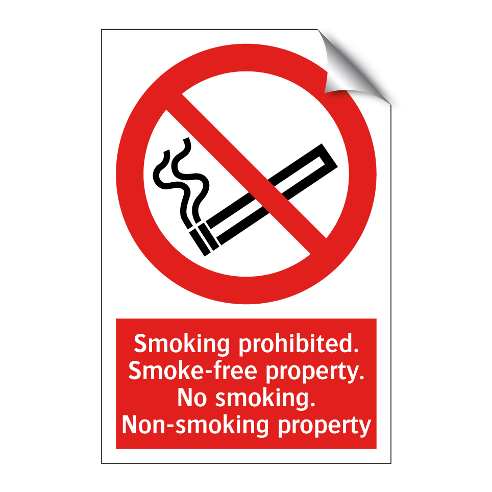 Smoking prohibited. Smoke-free property. No smoking. Non-smoking property