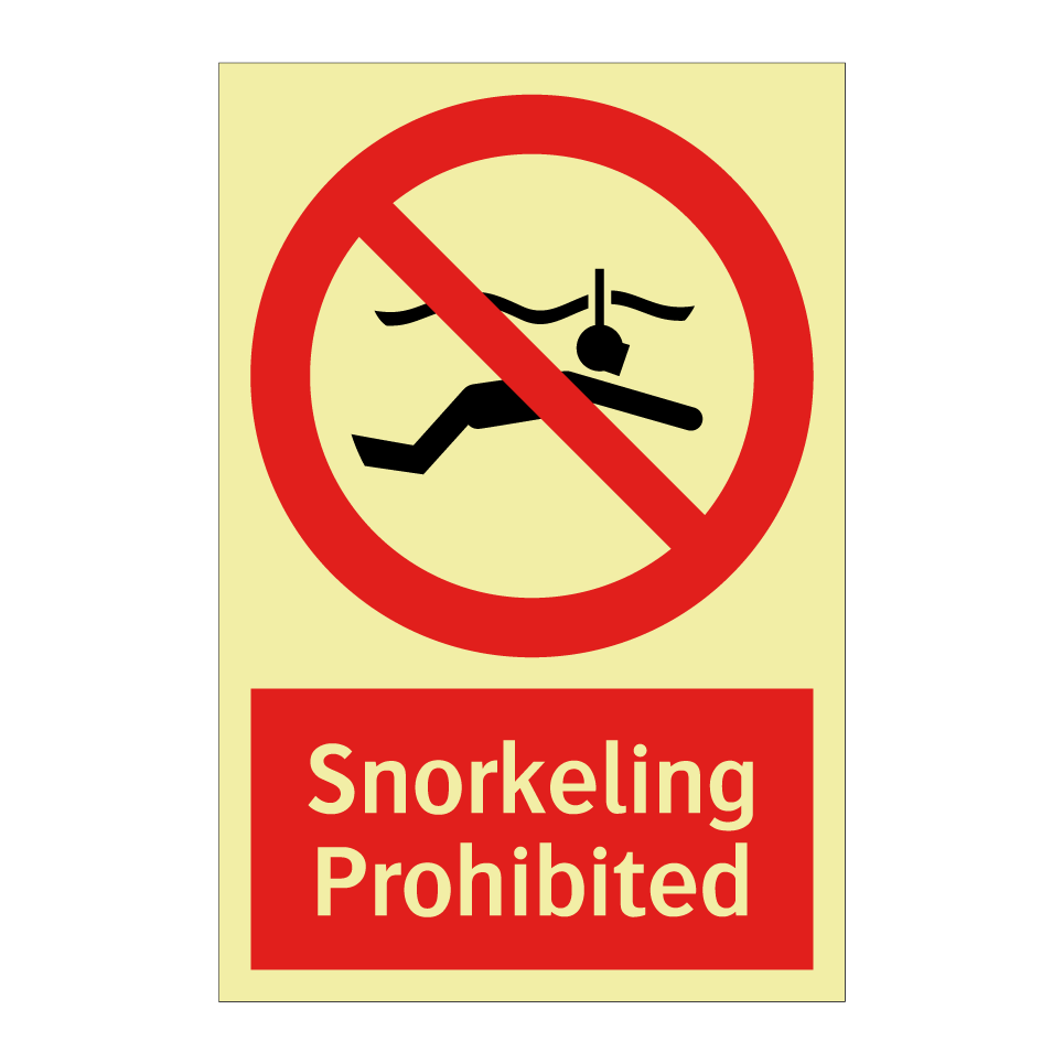 Snorkeling Prohibited