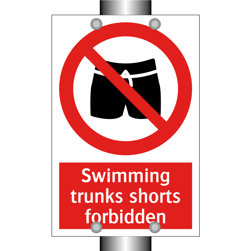 Swimming trunks shorts forbidden