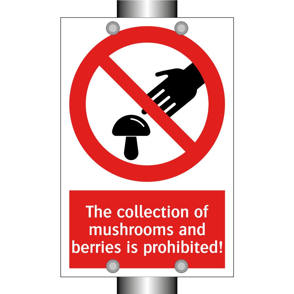 The collection of mushrooms and berries is prohibited!