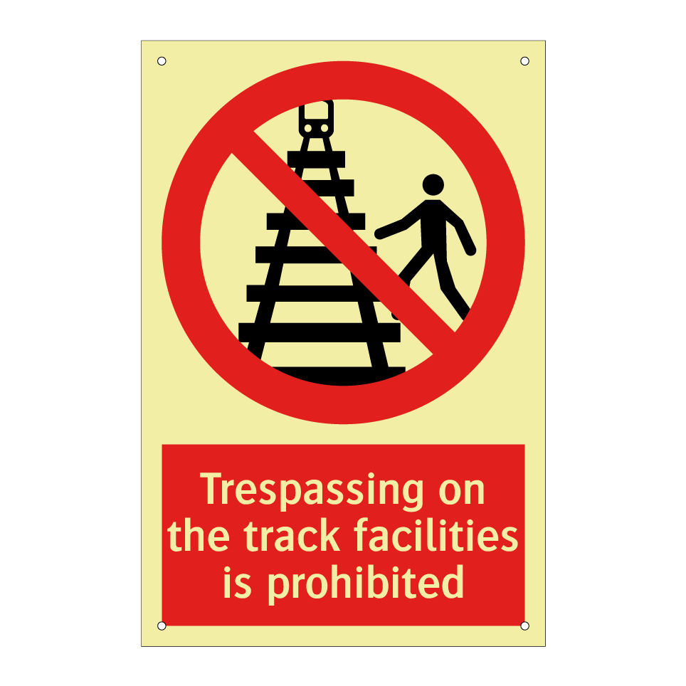 Trespassing on the track facilities is prohibited