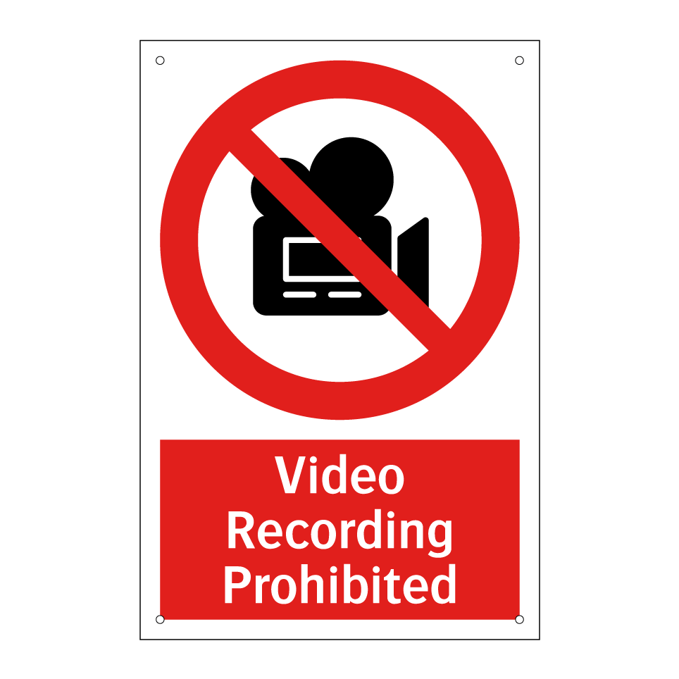 Video Recording Prohibited