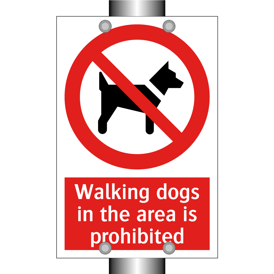Walking dogs in the area is prohibited