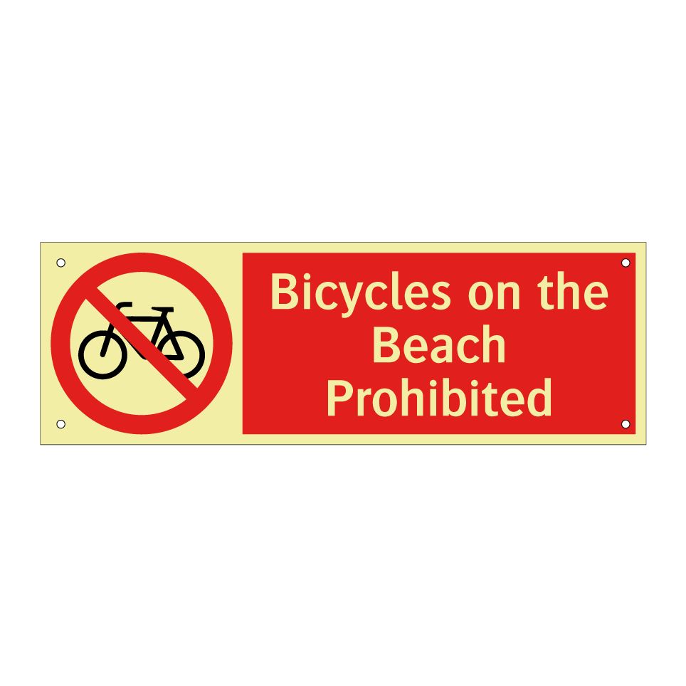 Bicycles on the Beach Prohibited