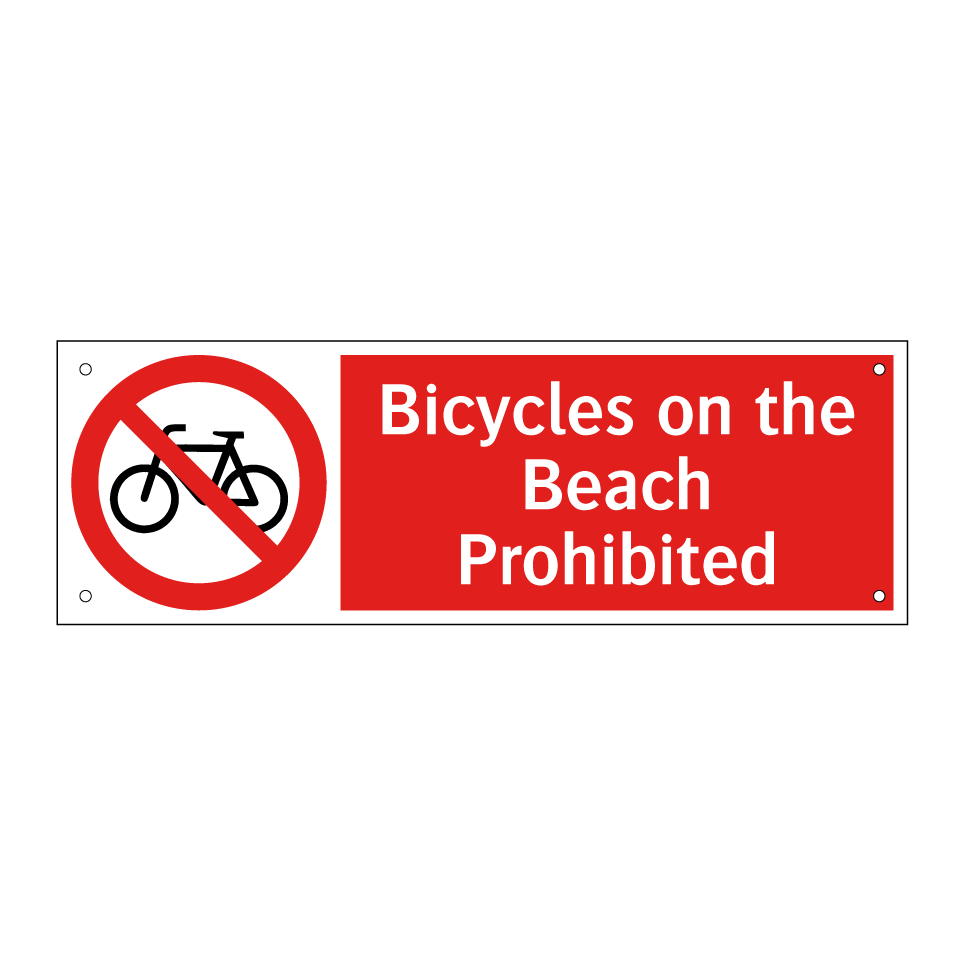 Bicycles on the Beach Prohibited