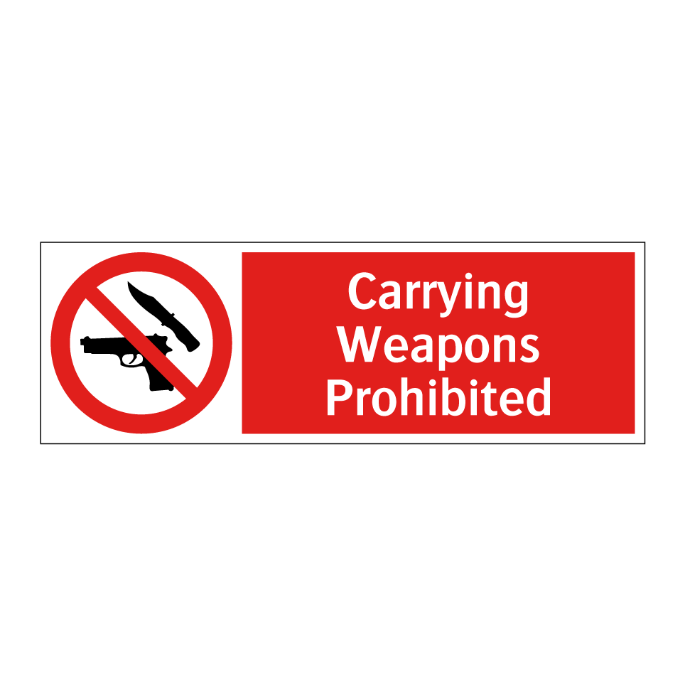Carrying Weapons Prohibited