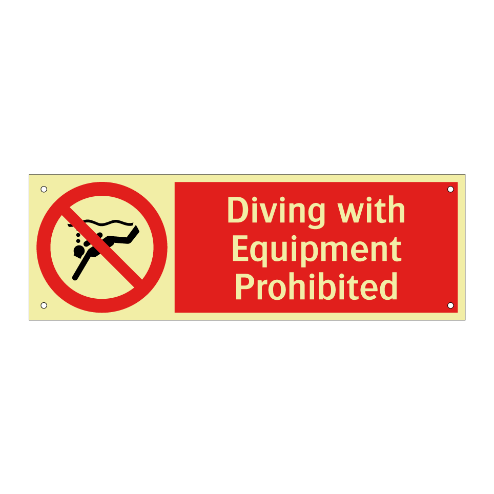 Diving with Equipment Prohibited