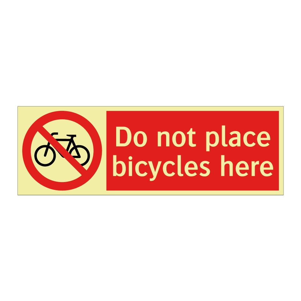 Do not place bicycles here