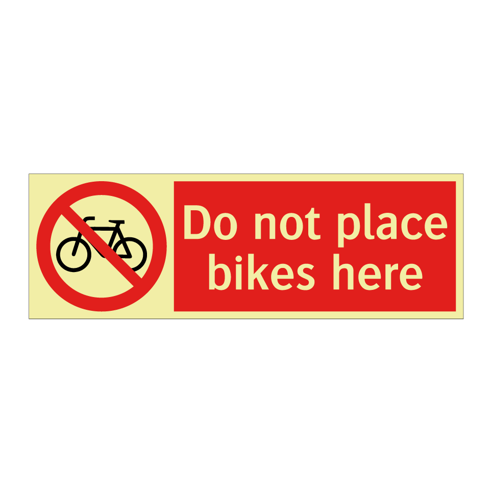 Do not place bikes here