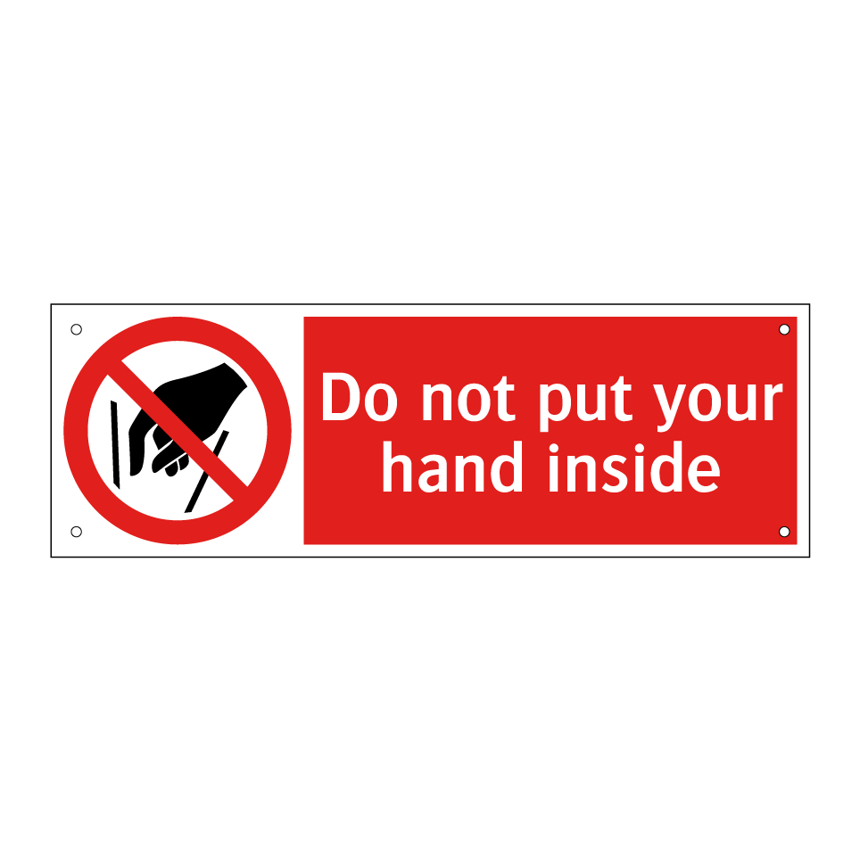 Do not put your hand inside