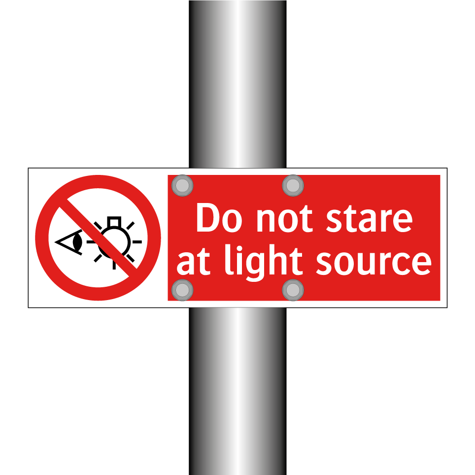 Do not stare at light source