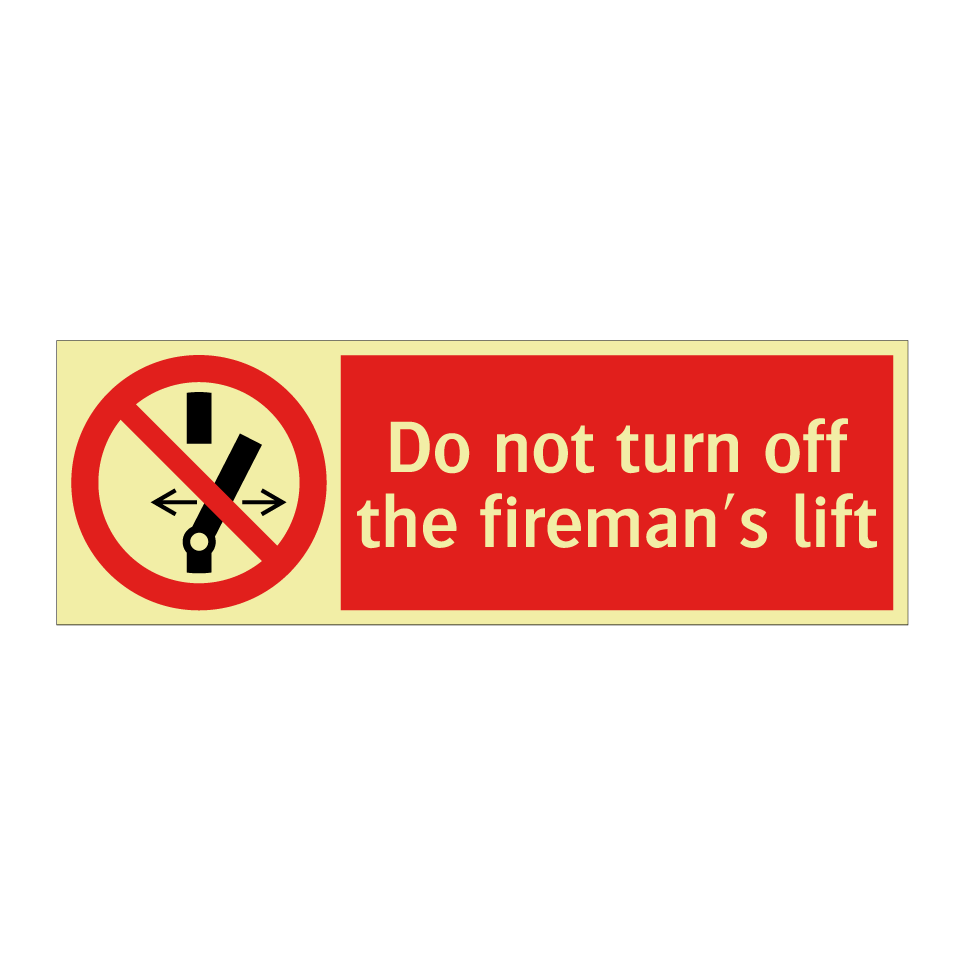 Do not turn off the fireman's lift