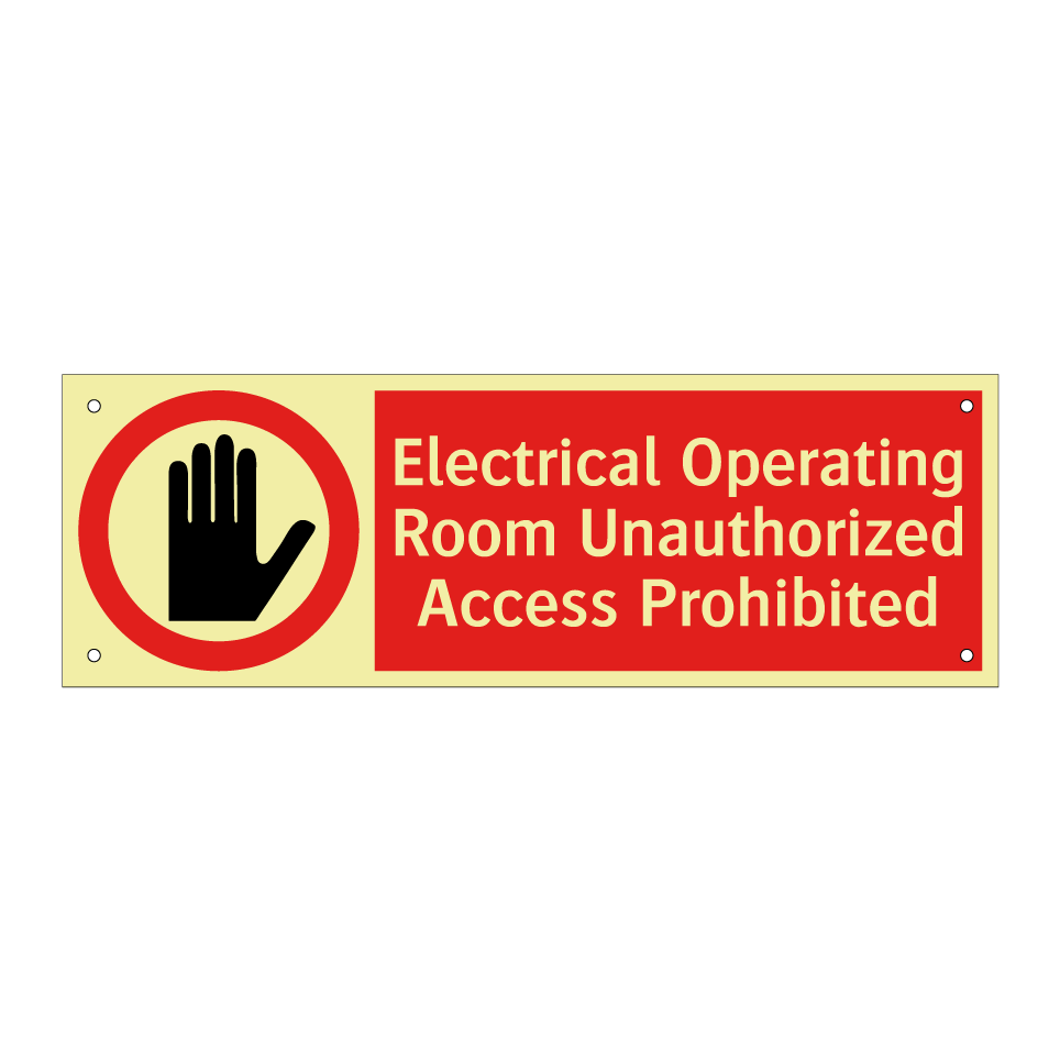 Electrical Operating Room Unauthorized Access Prohibited