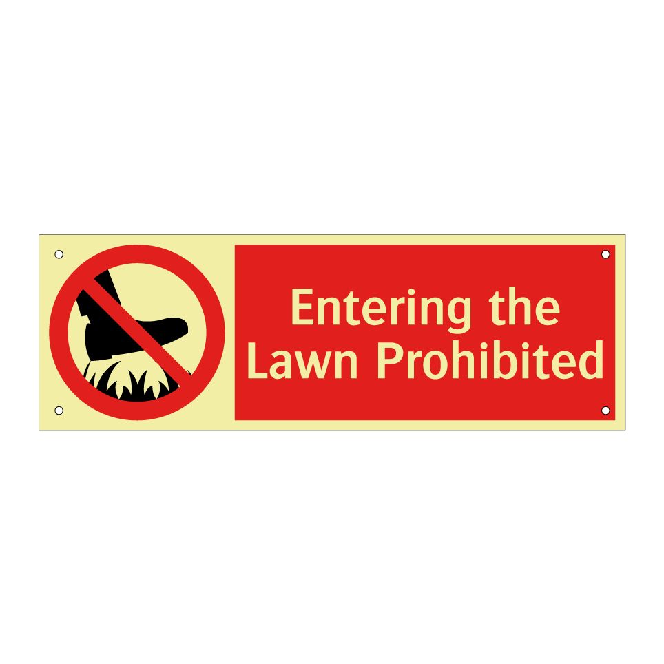 Entering the Lawn Prohibited