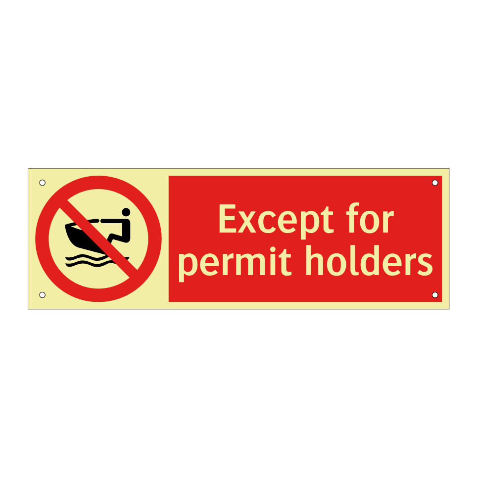 Except for permit holders