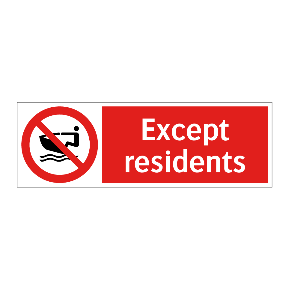 Except residents